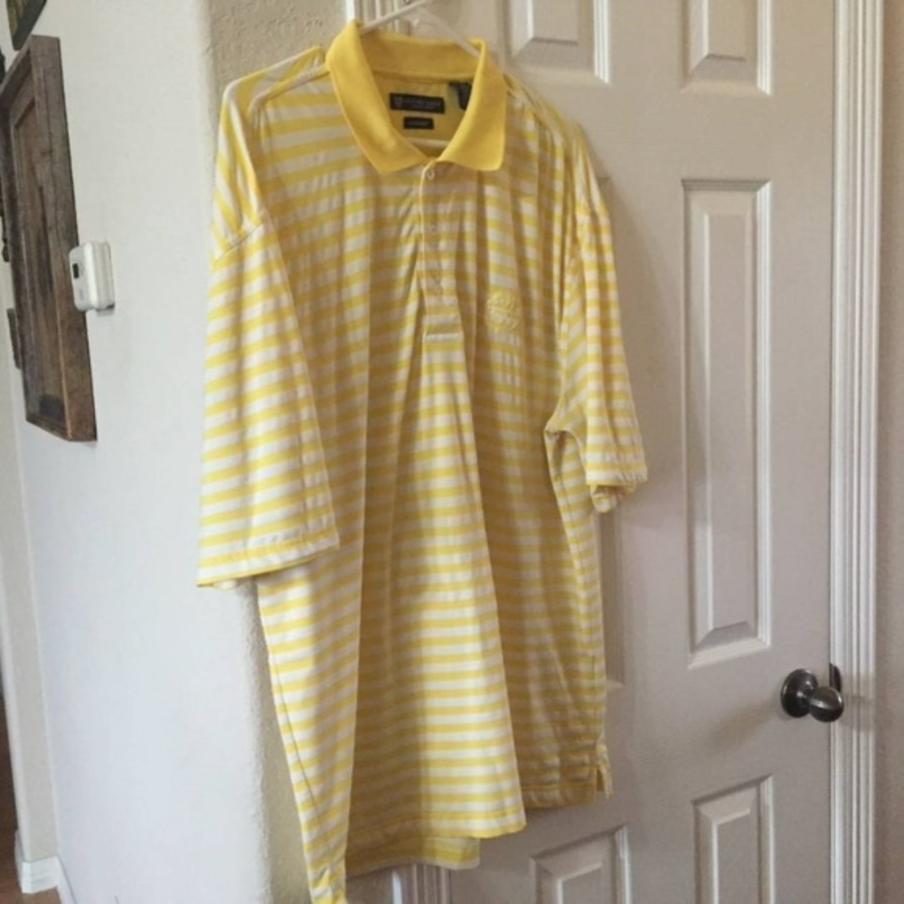 Oxford Golf super dry coolmax striped polo L